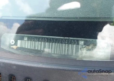 2005 Chevrolet Tahoe Ls из США, поврежденный, VIN 1GNEK13T35J204733